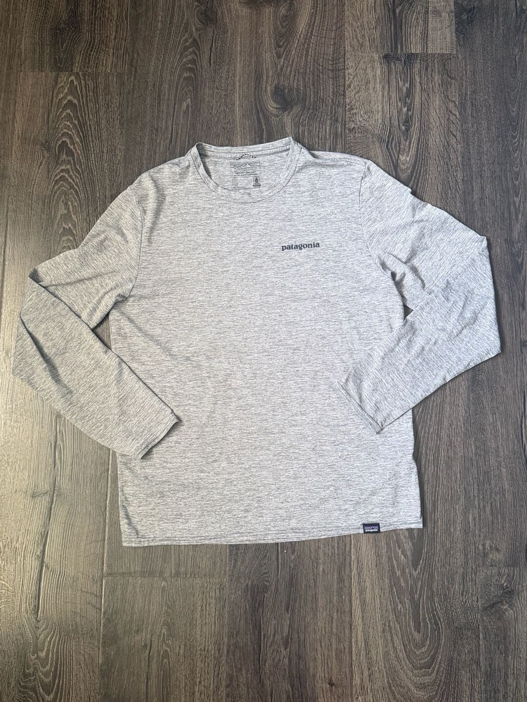 Patagonia Men's Capilene Cool Daily Graphic Long-Sleeve Shirt in Feather Grey gallery