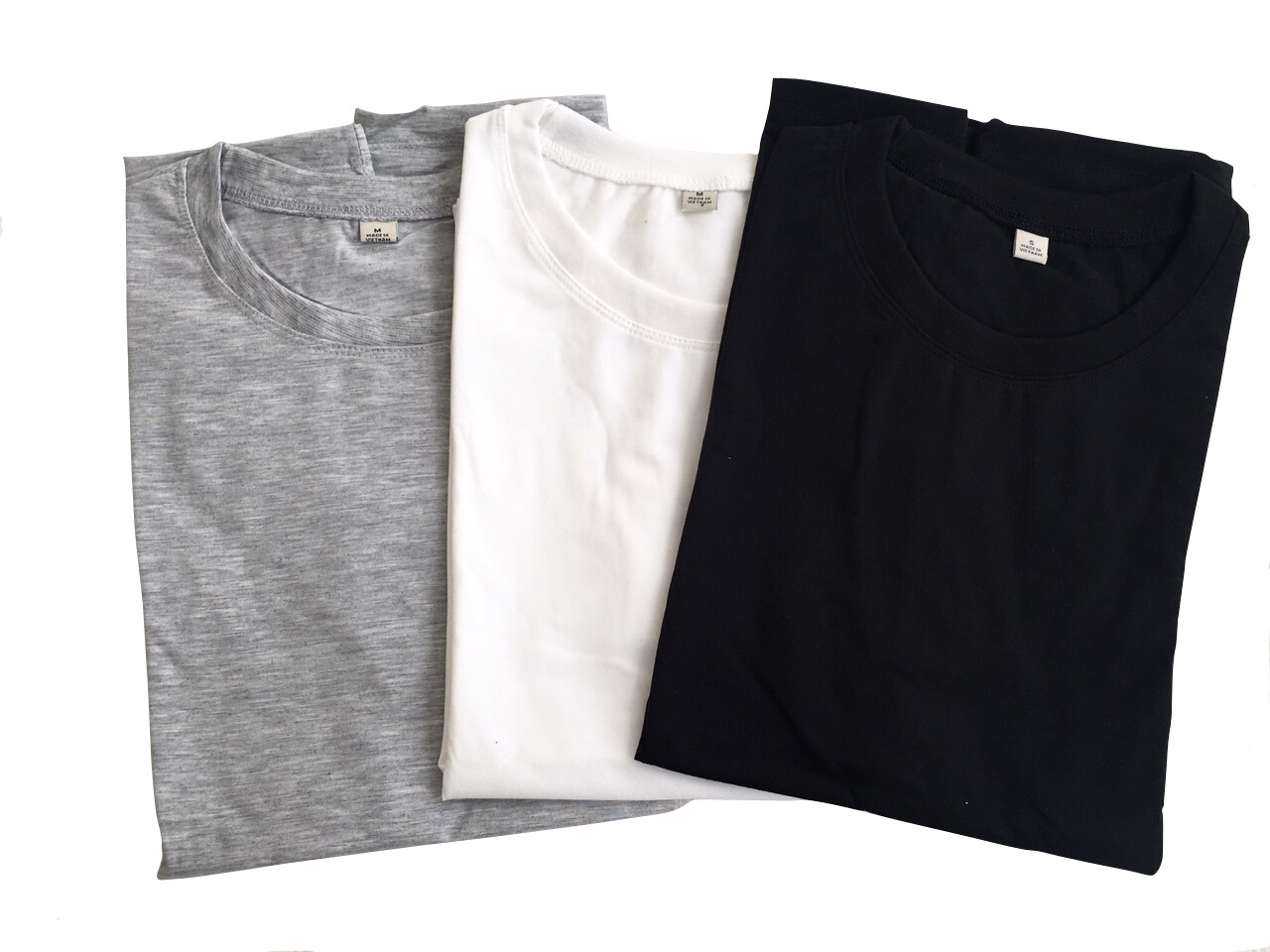 Pack of 1/3 Mens Plain T-Shirts Short Sleeve Crew Neck Boys T-shirt Tee