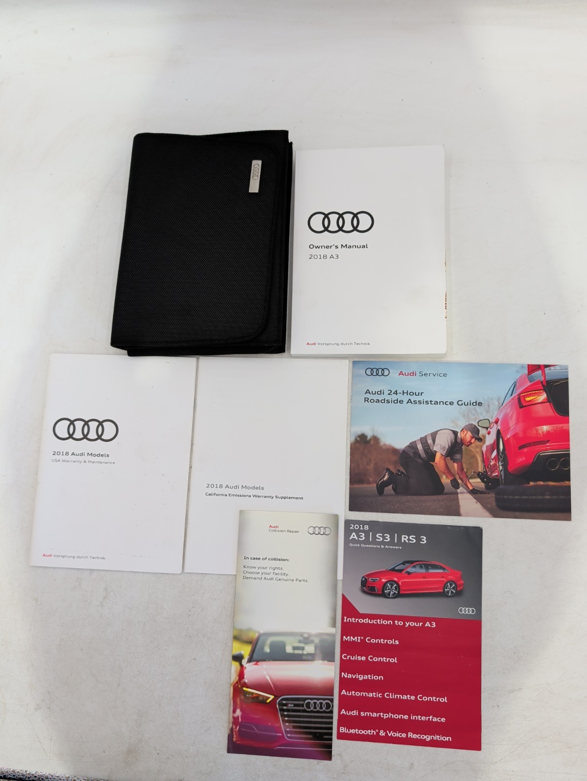 2018 Audi A3 Owners Manual Warranty With Case