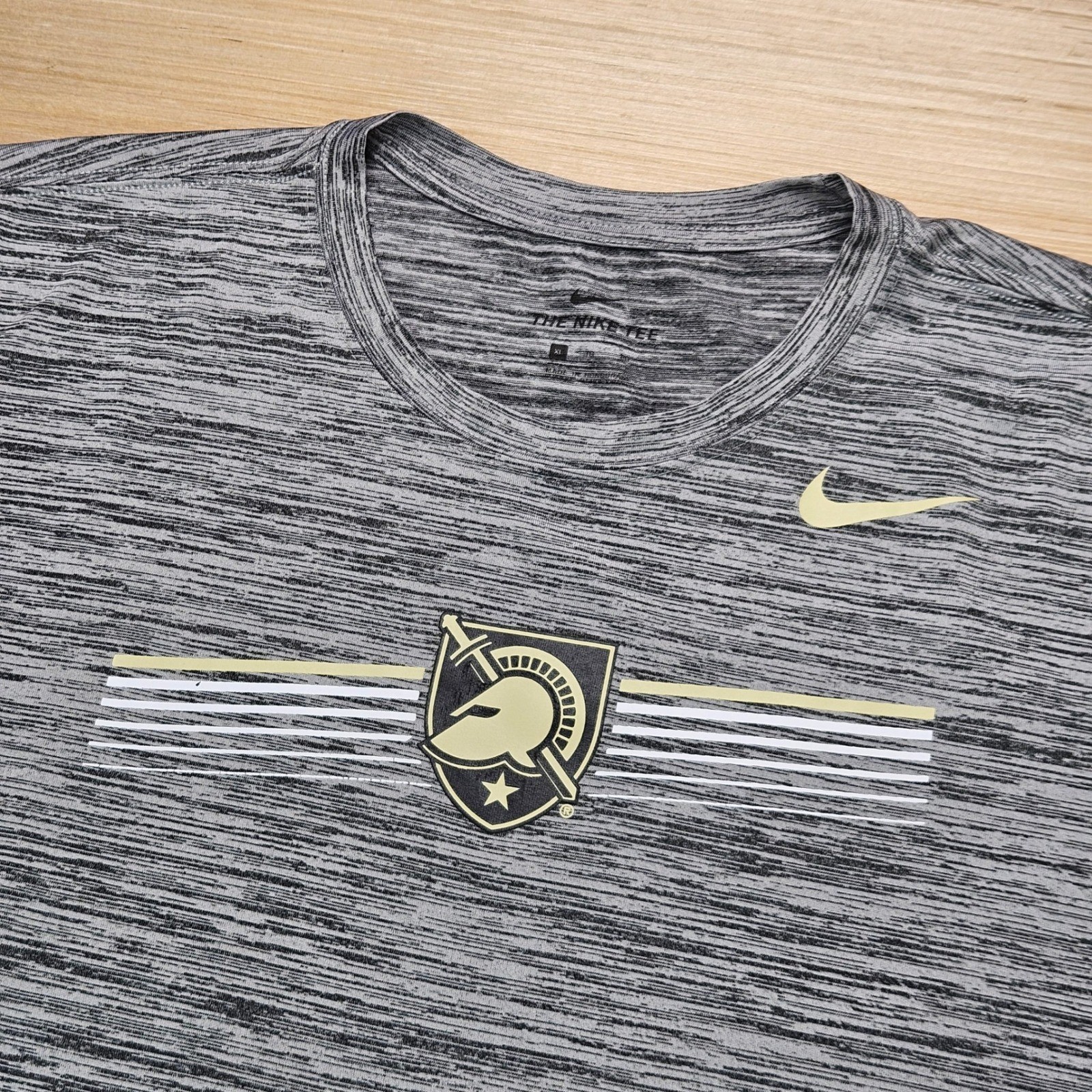 Army Black Knights Nike Men XL Gray Dri-Fit Short Sleeve Space Dye T-Shirt