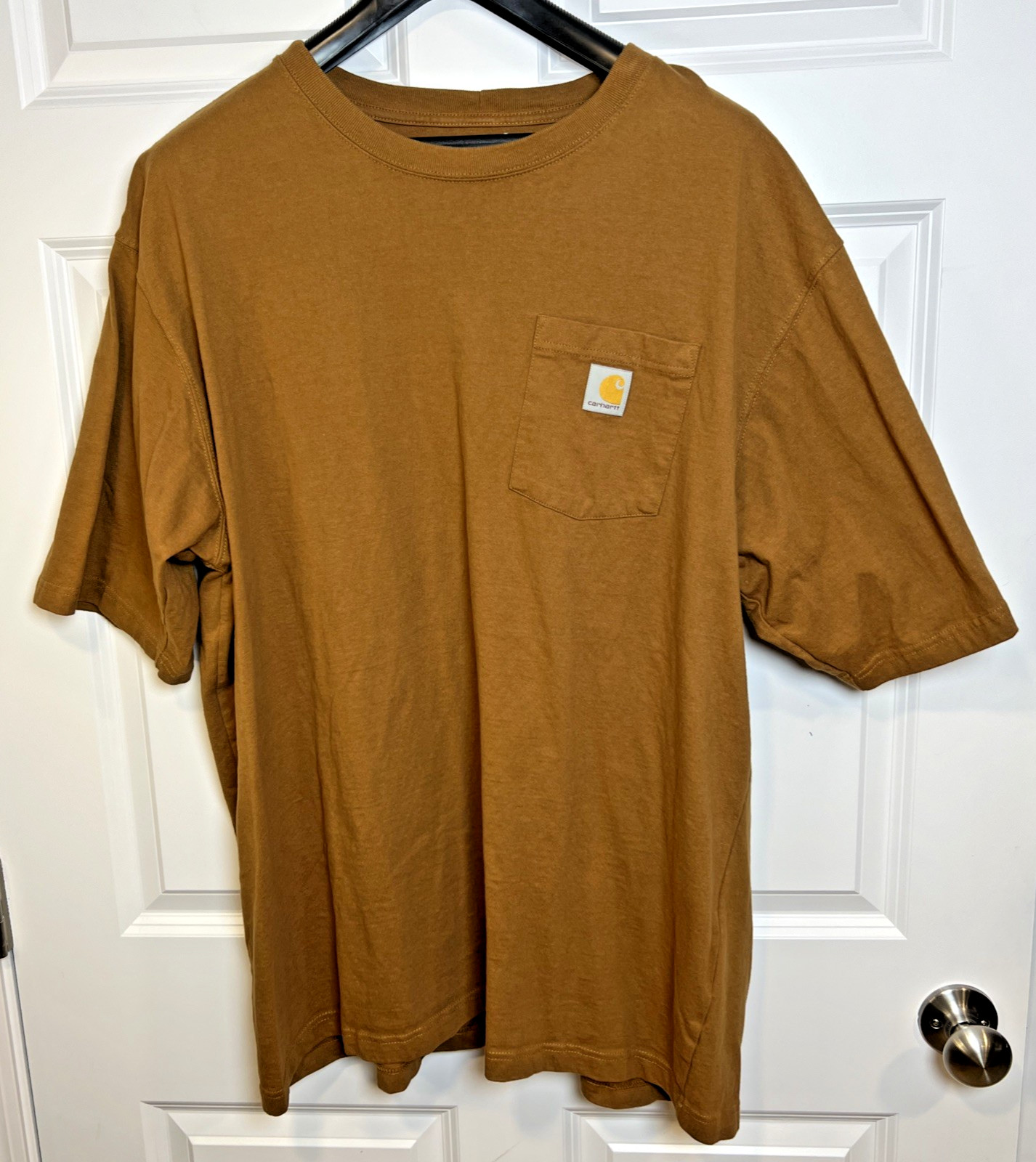Carhartt K87 2XL Loose Fit Pocket Tee Brown Cotton NWOT Heavy Duty Work Shirt gallery