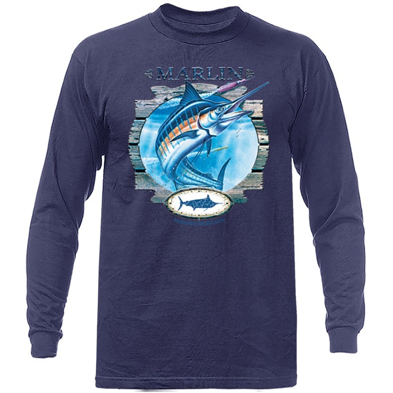 Marlin Saltwater Fishing Outdoor Sports Long Sleeve T-Shirt gallery