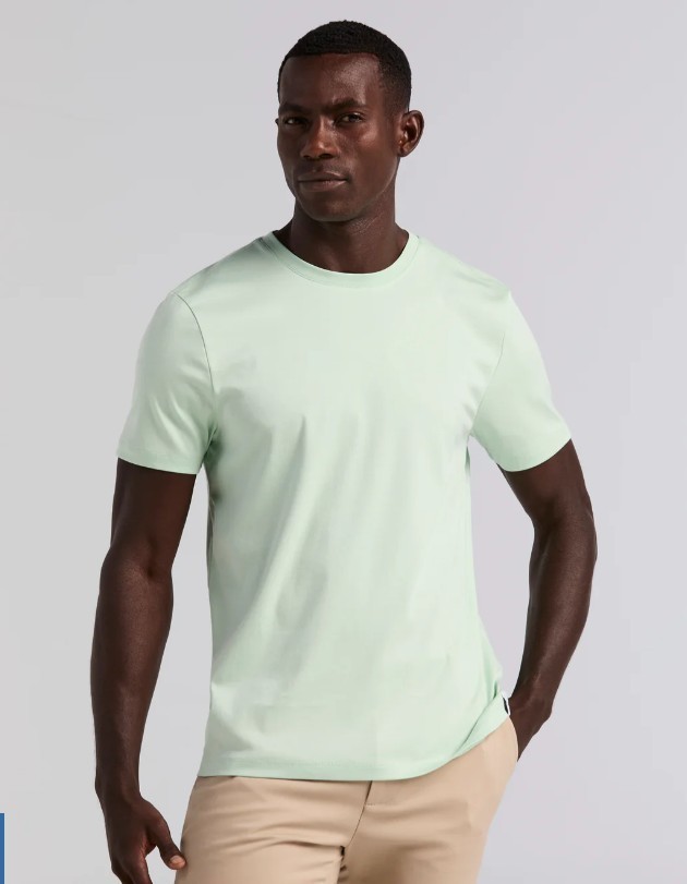 Perry Ellis Men’s Cool Interlock Crew Neck Short Sleeve Tee SILT GREEN – SMALL