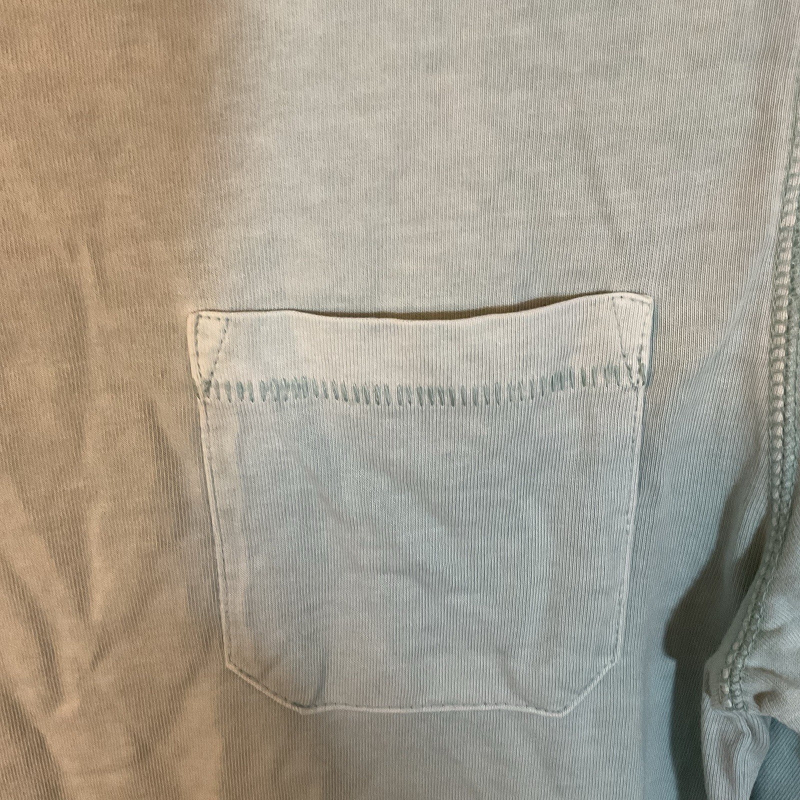 Men's Crewneck Long Sleeve T-Shirt - Goodfellow & Co Light Aqua Blue Size Medium gallery