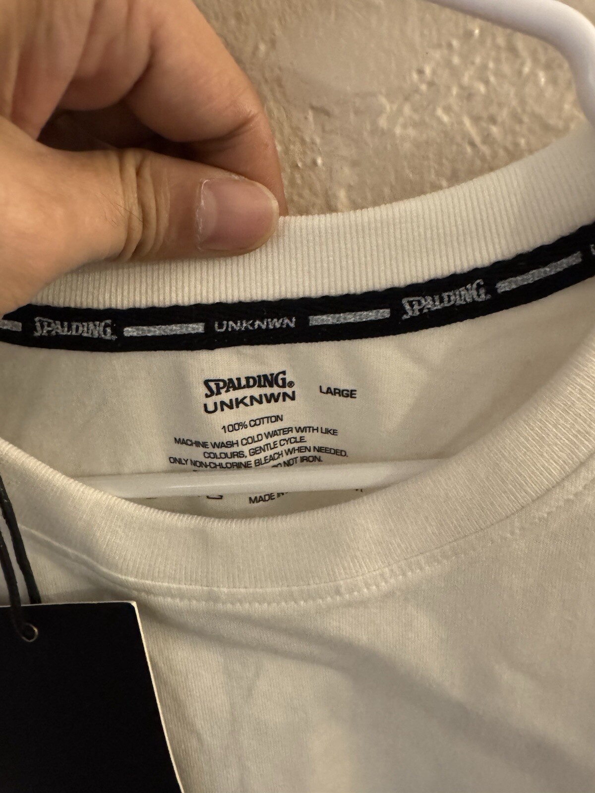 Spalding X UNKNWN Men's Graphic Tee, Bright White, Large gallery