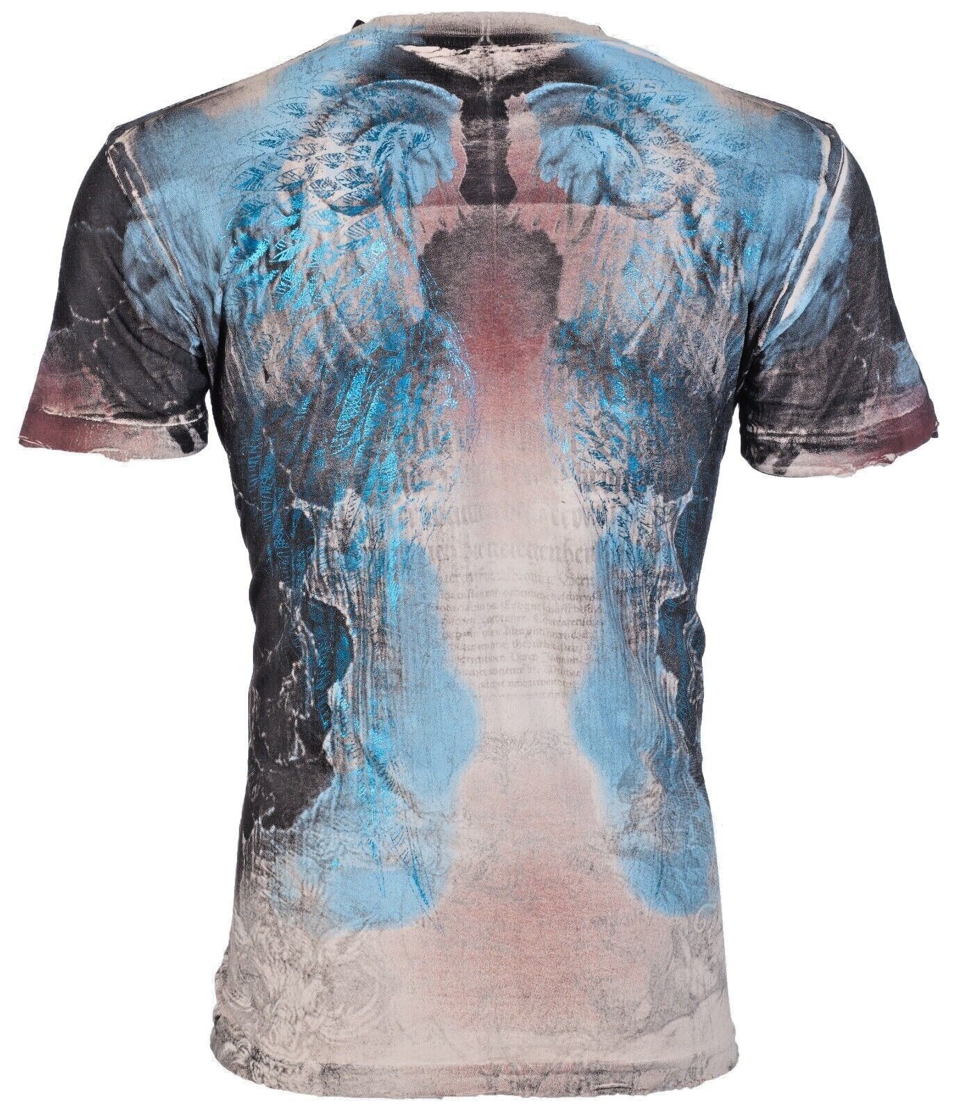 Rare $62 AFFLICTION Sand MARCO Short Sleeve Slim Fit Y2K T-shirt MMA Elite NWT gallery