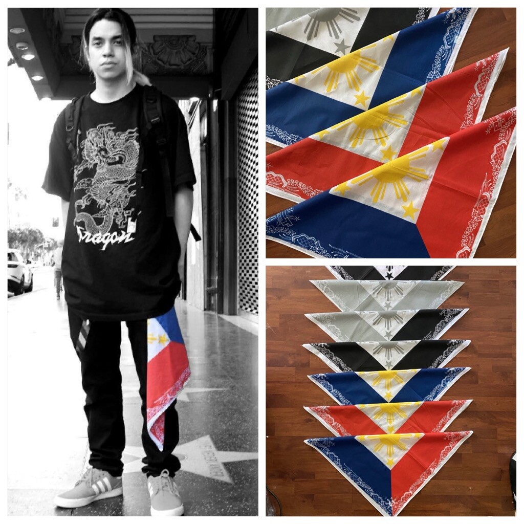 Philippines Panalo EzMIL Flag bandana Philippine Pinoy Pinay 3 stars And Sun 1