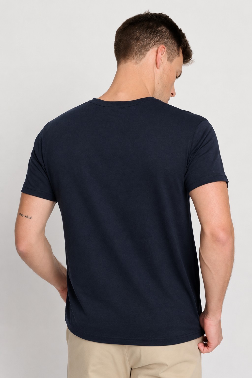 Men's 220 GSM Black Cotton T-Shirt Crew Neck Short Sleeve Regular Fit S,M,L,XL gallery