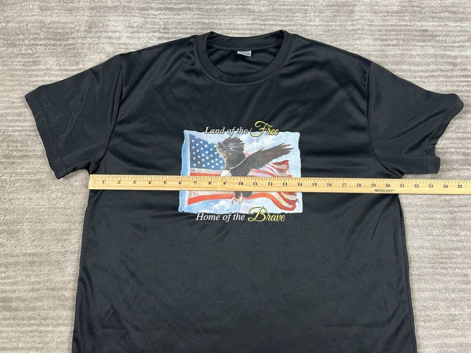 Land of the Free Home of the Brave Shirt Mens Large Black Graphic Short Sleeve gallery