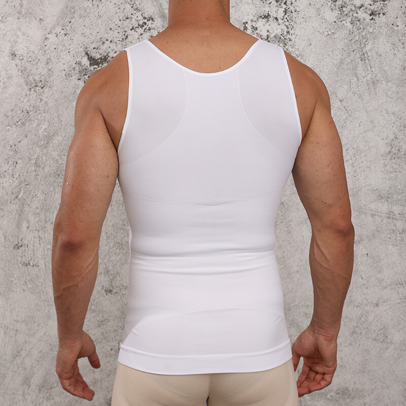 Mens Compression Shirt Slimming Body Shaper Vest Waist Traner Tops Tummy Control gallery