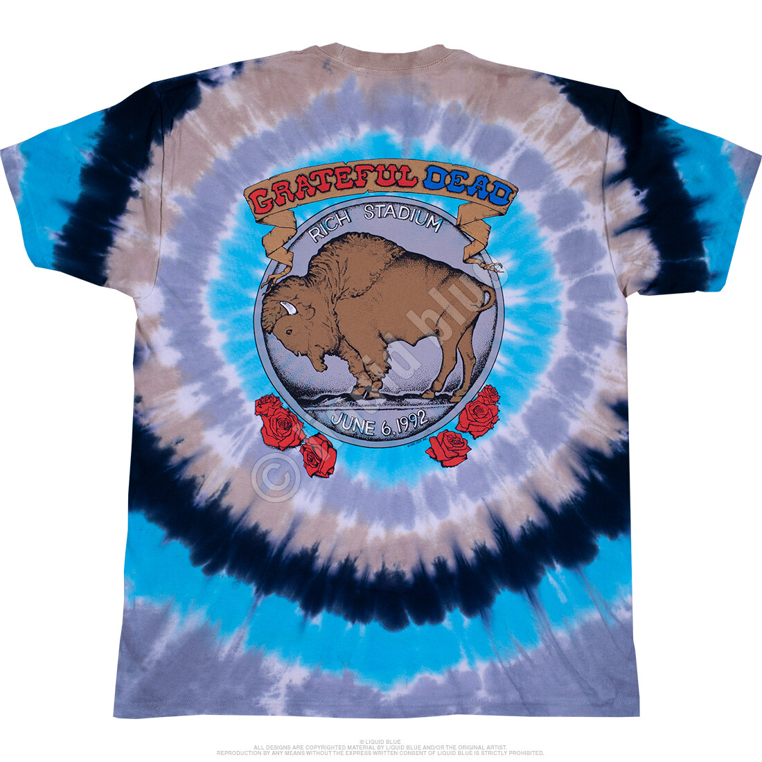 GRATEFUL DEAD-BUFFALO NICKEL-1992-2 SDD TIE DYE T-SHIRT S-M-L-XL,2X Garcia,Lesh gallery