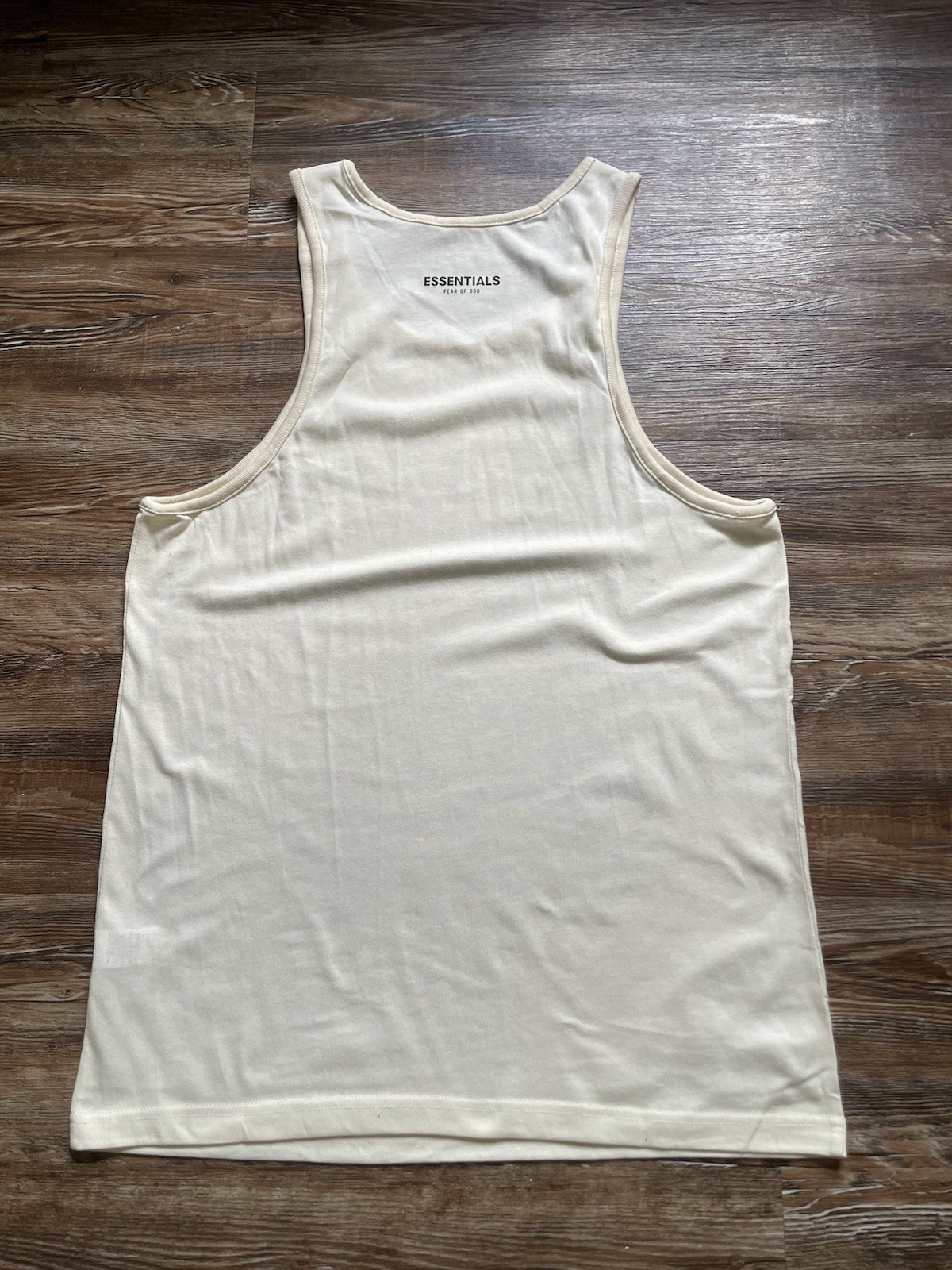 Essentials Fear of God FOG Basic Tank Top Singlet Vest Cream Size S Men's gallery