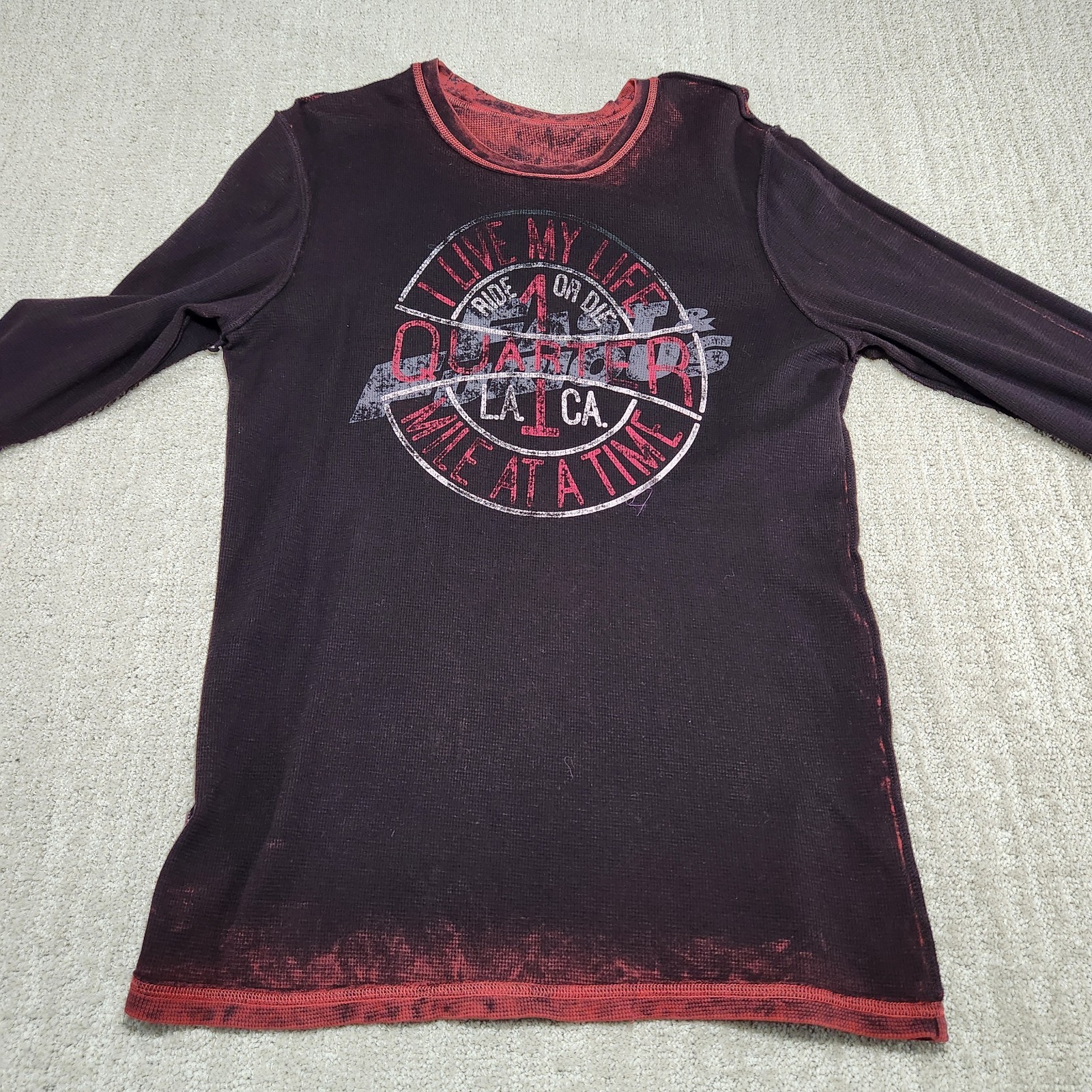 Affliction Thermal Shirt Men Large Y2K Fast And Furious Division Reversible gallery