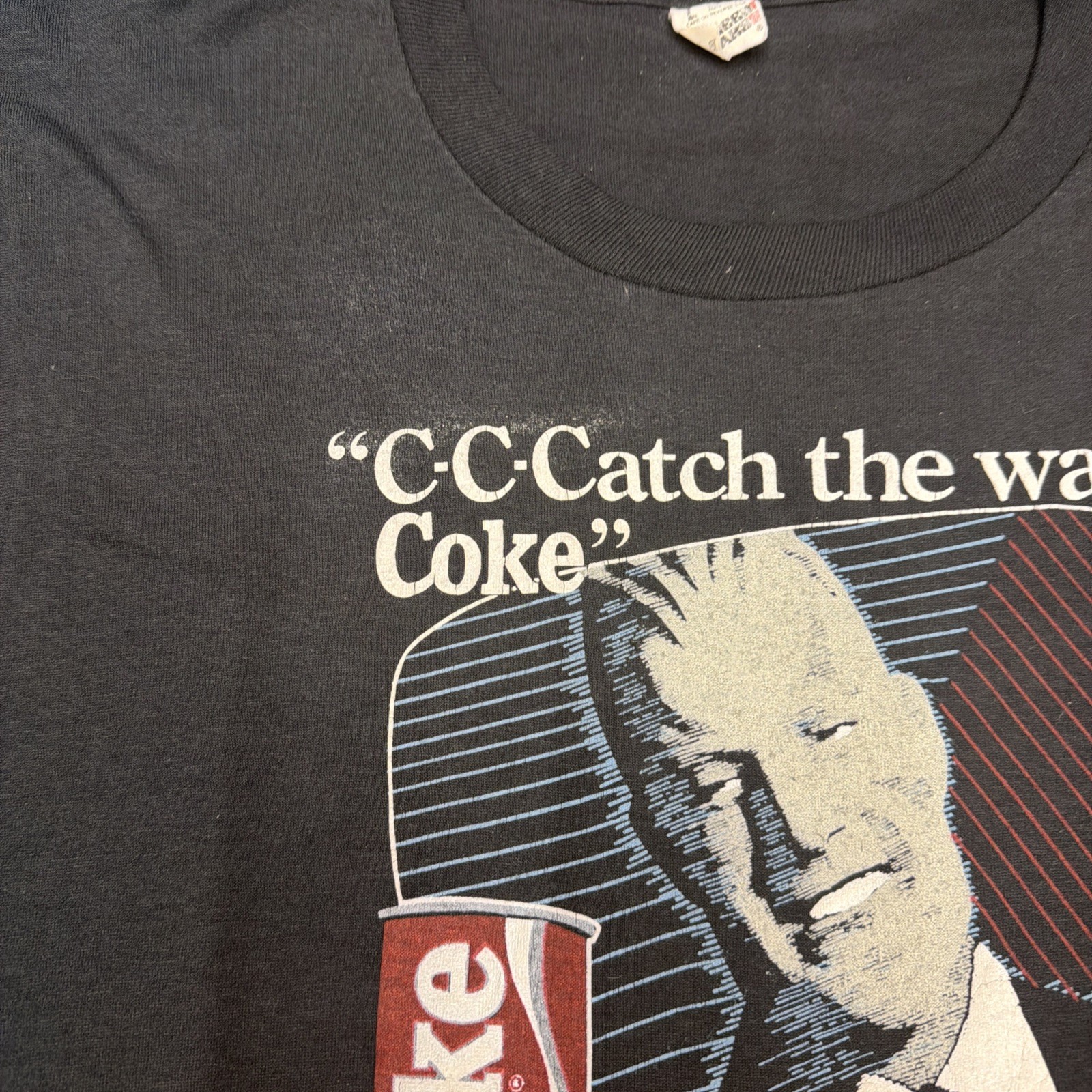 1987 Max Headroom Coca Cola Promo T Shirt Large Screen Stars USA Vintage Coke gallery