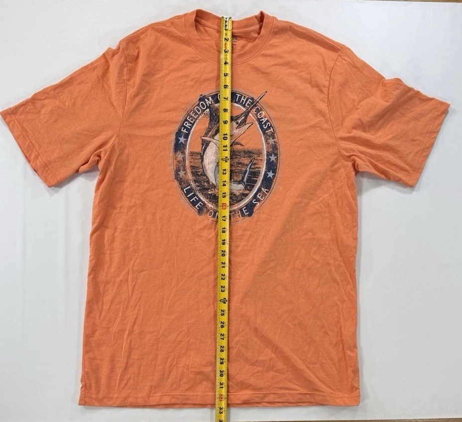IZOD Saltwater Large Tall Mens Swordfish T-Shirt Orange Sport Fish Sea Ocean gallery