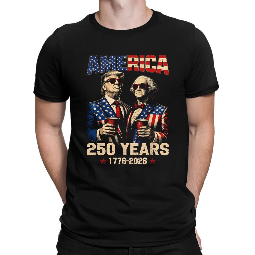 250 Years America Anniversary 250th Funny Trump Washington Unisex T-Shirt gallery