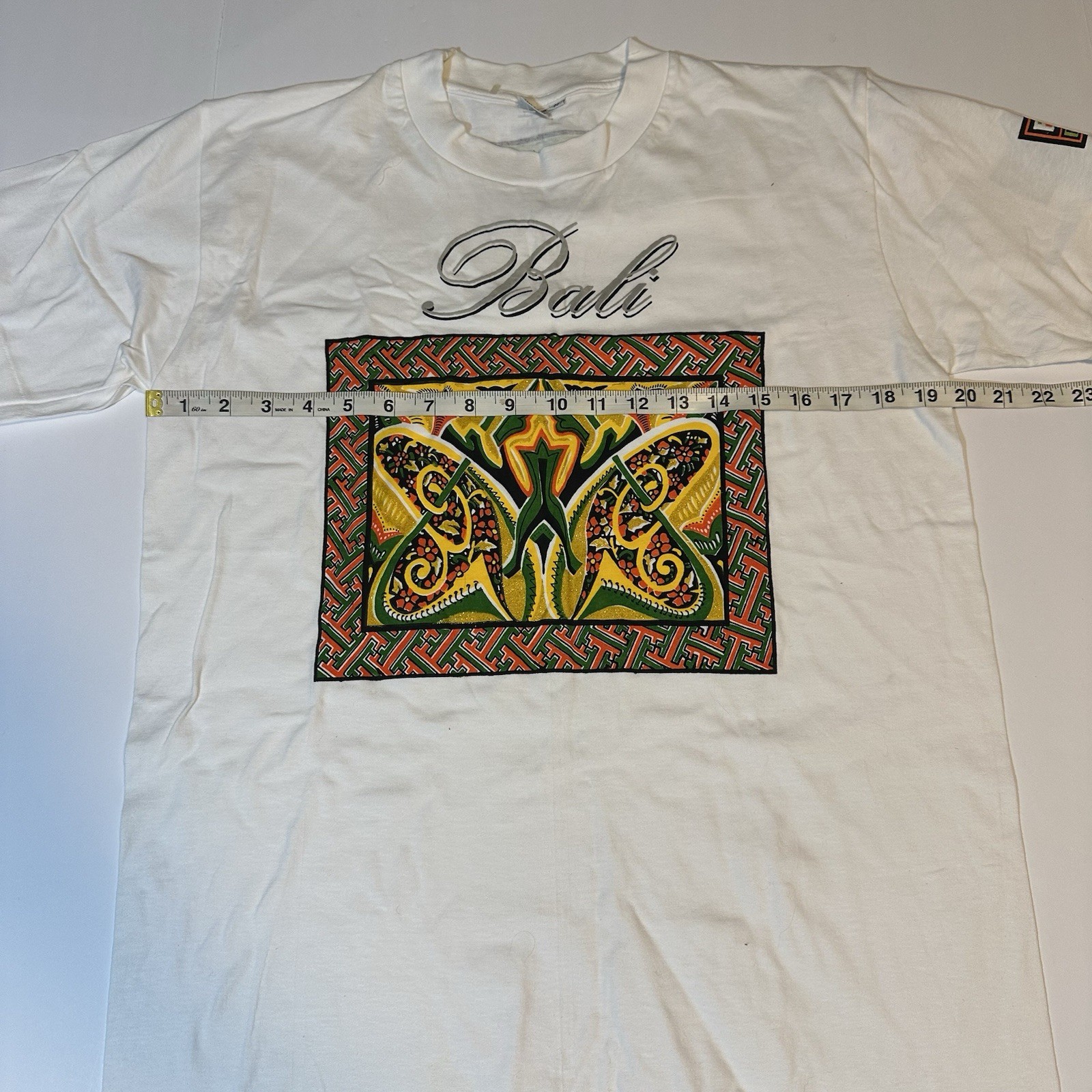 Vtg 90s Bali Indonesia T Shirt Single Stitch Primitive Souvenir Tribal Sz M gallery