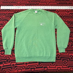 Vintage 80s Green Sweat Shirt X-large delta theta tau sorority