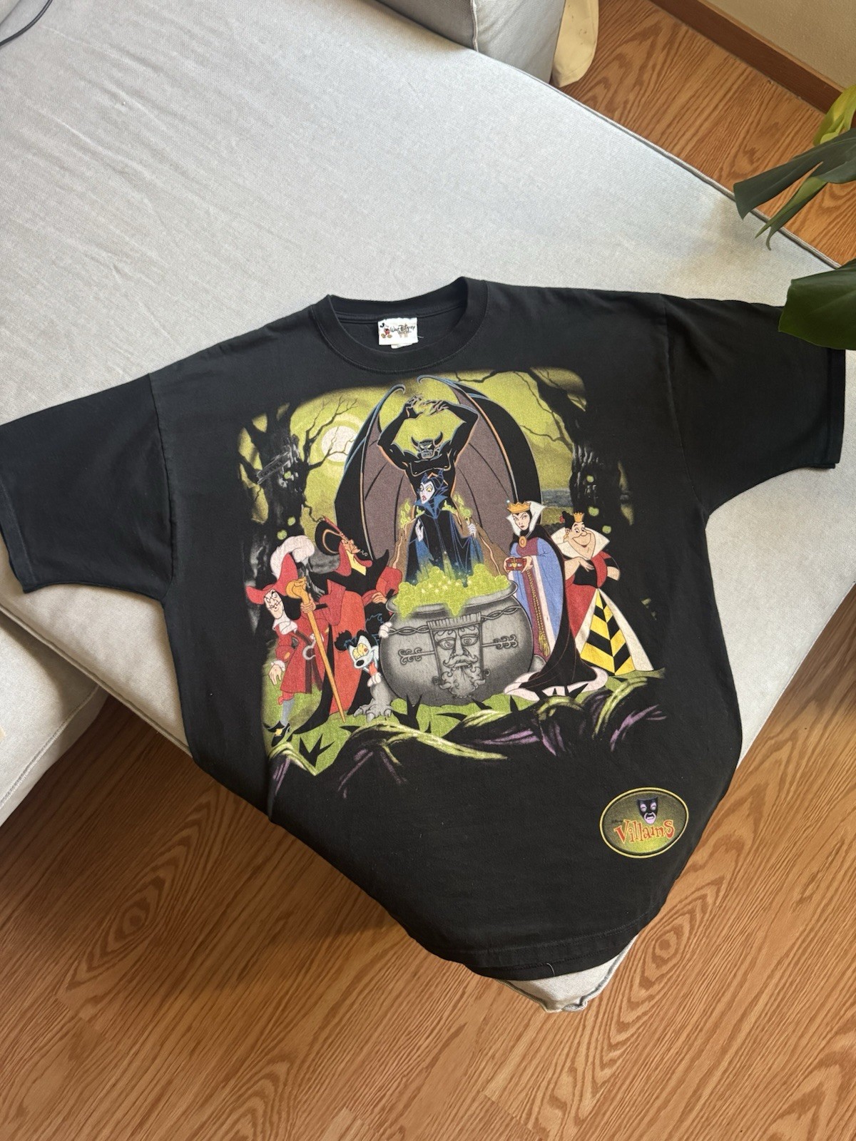 Vintage 90s Disney Villains Tee Double Sided Runaway Brain Mickey L Read gallery