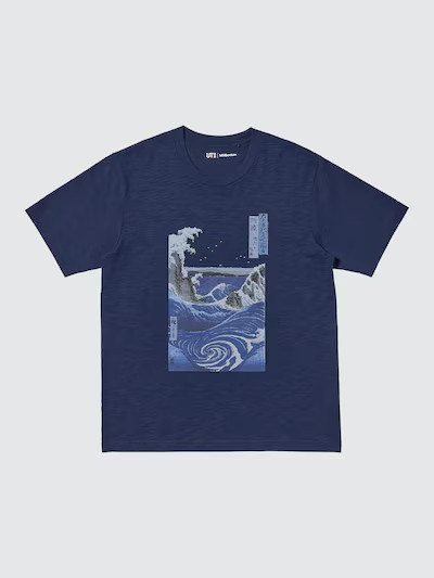 UNIQLO UT Graphic T-shirt Ukiyo-e Blue S-4XL Unisex 485073 from Japan NWT gallery