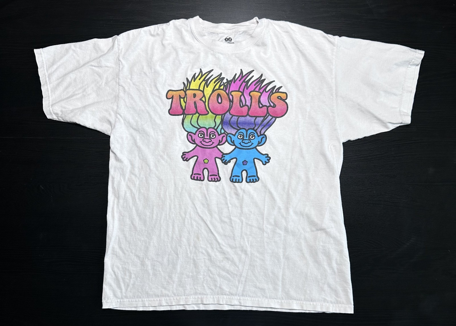 Good Luck Trolls 60th Anniversary White T-Shirt Men's X-Large DreamWorks gallery
