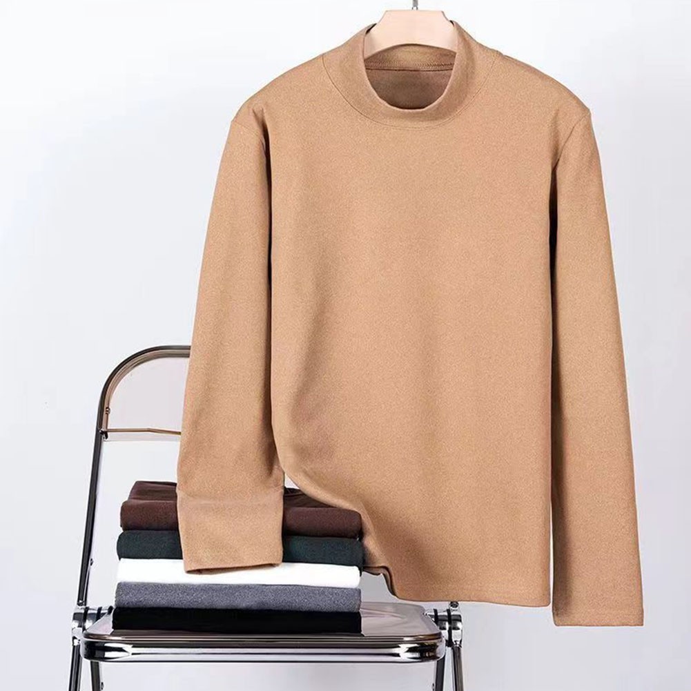 Casual Mock Neck Sweater For Men Half Turtleneck Knit Pullover For Daily Wear gallery