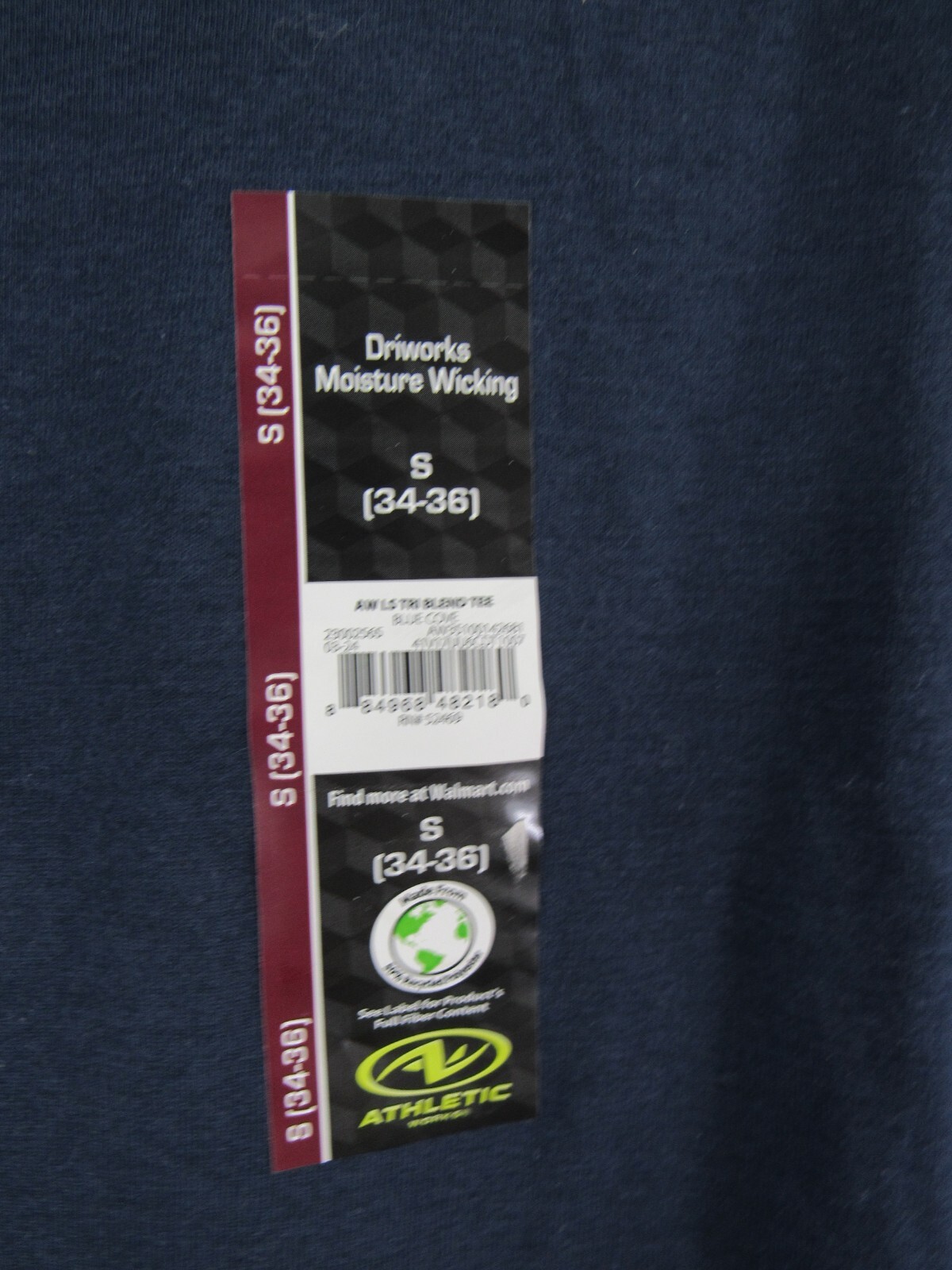 New Athletic Works Men T Shirt Size S 34 36 Blue Cove Long Sleeve gallery