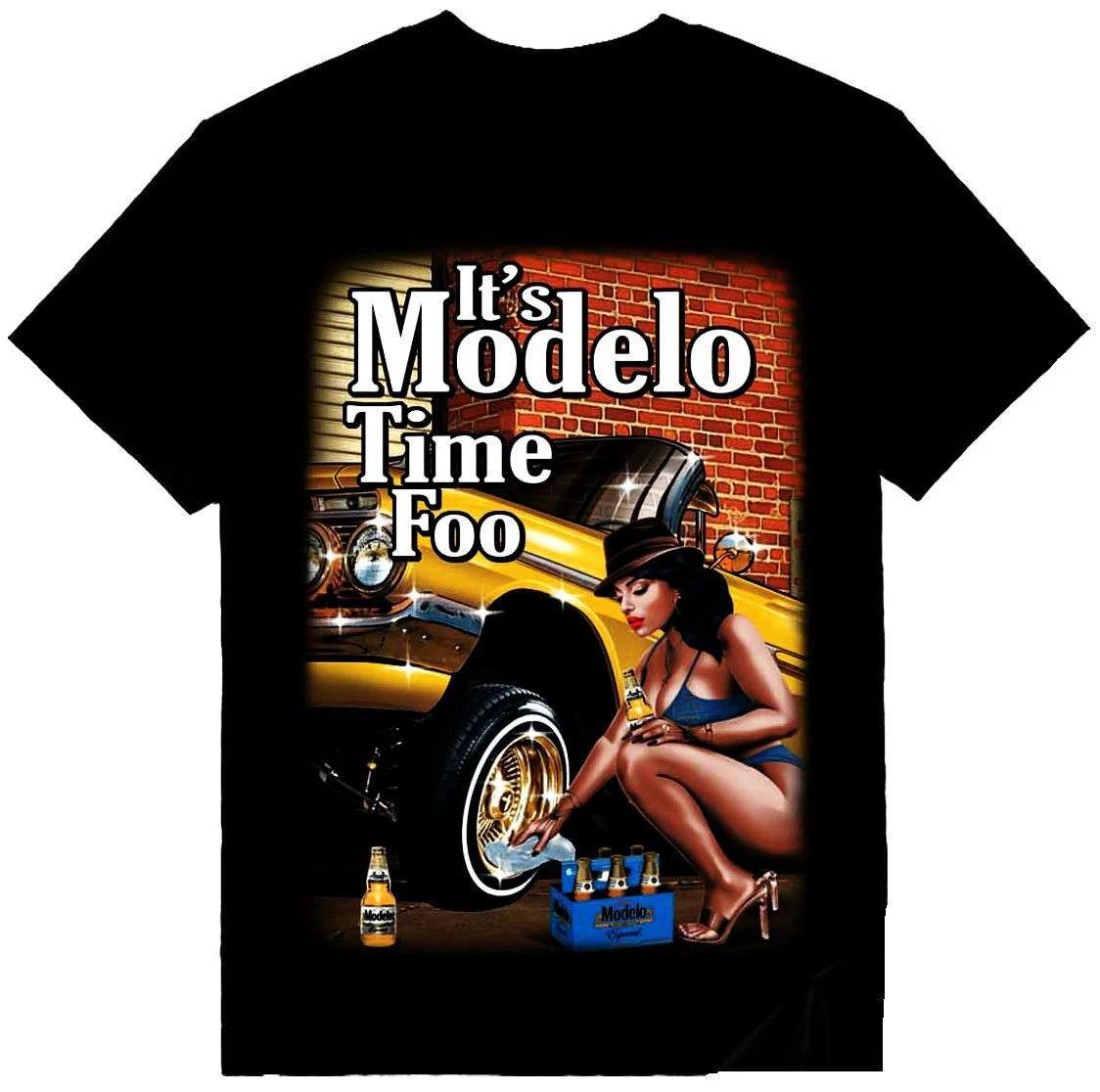 Lowrider Impala Modelo Time Mens Heavyweight -T-Shirt Print On Shaka Wear Tee gallery