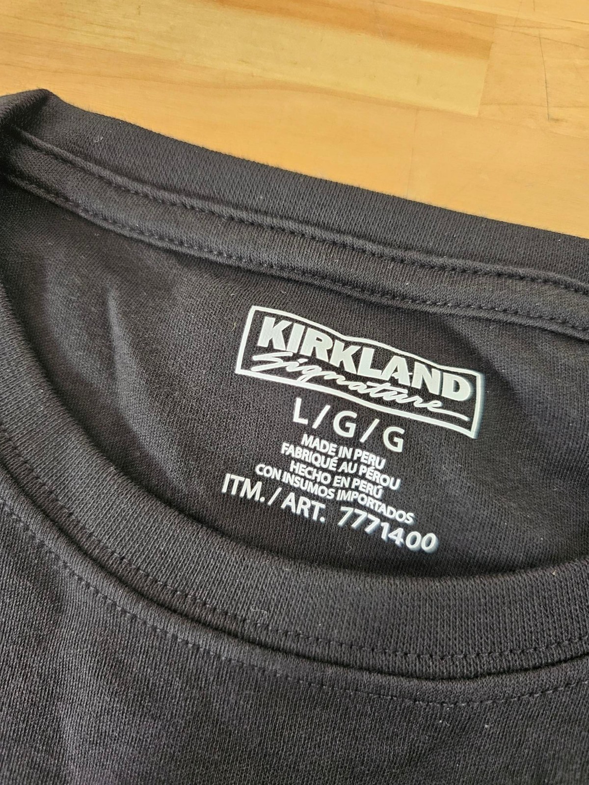 L / LARGE - BLACK - Kirkland Signature Men's 100% Pima Cotton T-Shirt Tee gallery
