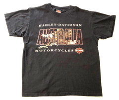 HARLEY DAVIDSON AUSTRALIA T-SHIRT NO SIZE TAG FITS LIKE A MEDIUM M AUSTRALIAN