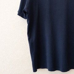 Murano Liquid Luxury Blue Boxy Top Large Soft Stretch Minimalist ShortSleeve Tee