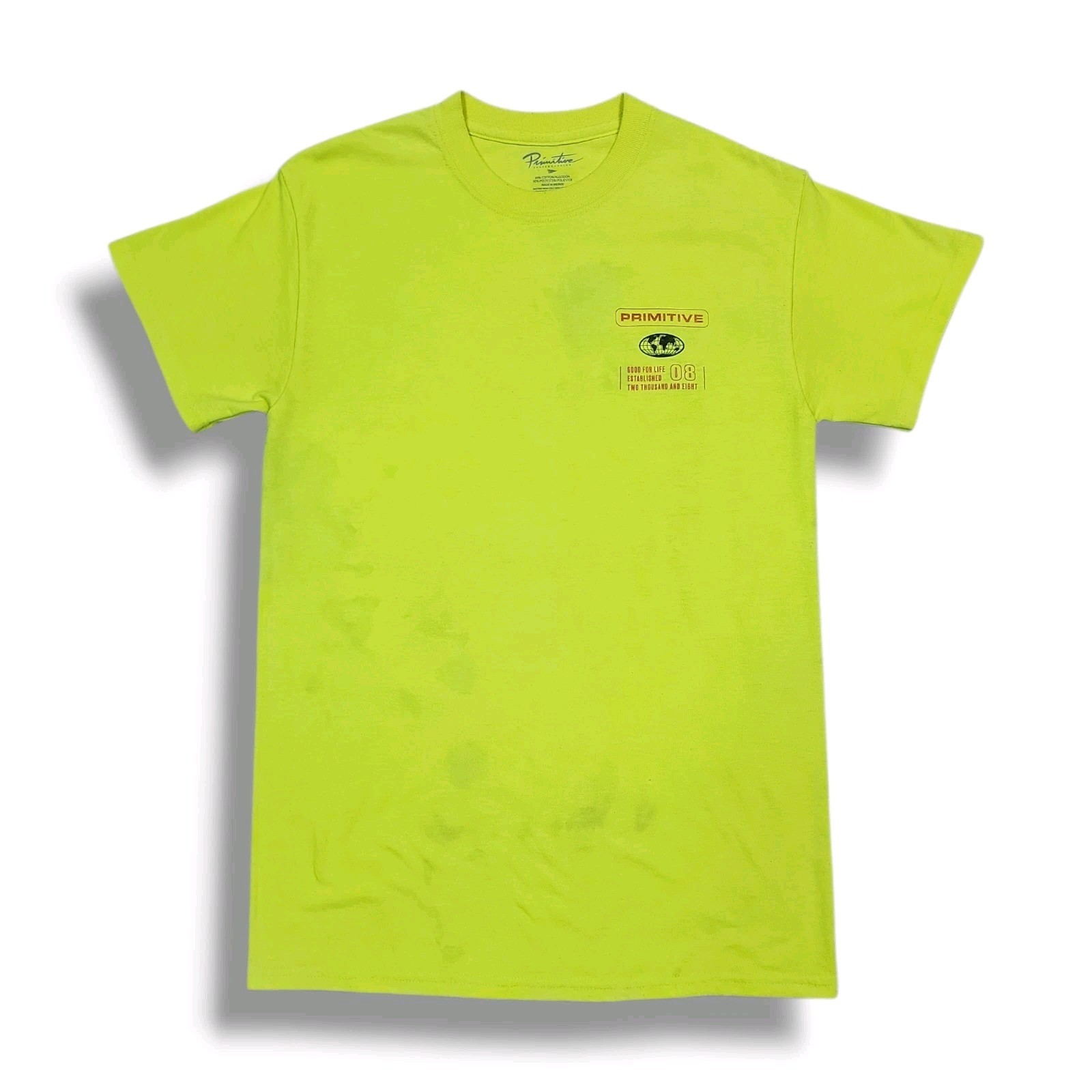 Primitive Skateboarding Short Sleeve Neon Yellow Graphic T-Shirt Men's S gallery