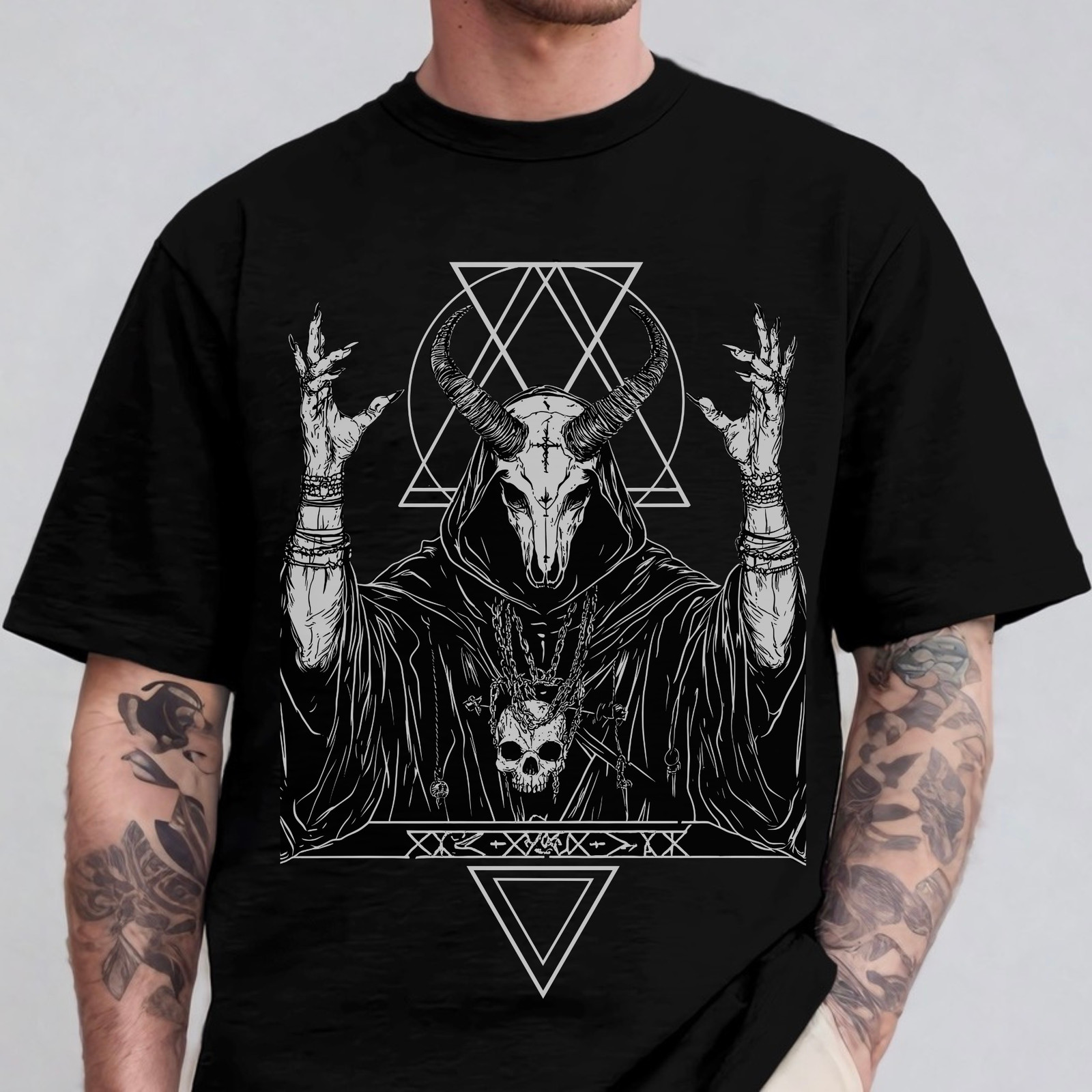 Occult Goth Graphic T-Shirt Punk Grunge Graphic Tee Alternative Streetwear Shirt gallery