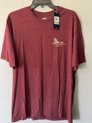 New Izod Saltwater Men’s Size Large Graphic T-Shirt Maroon PaddleFish Bay Marine