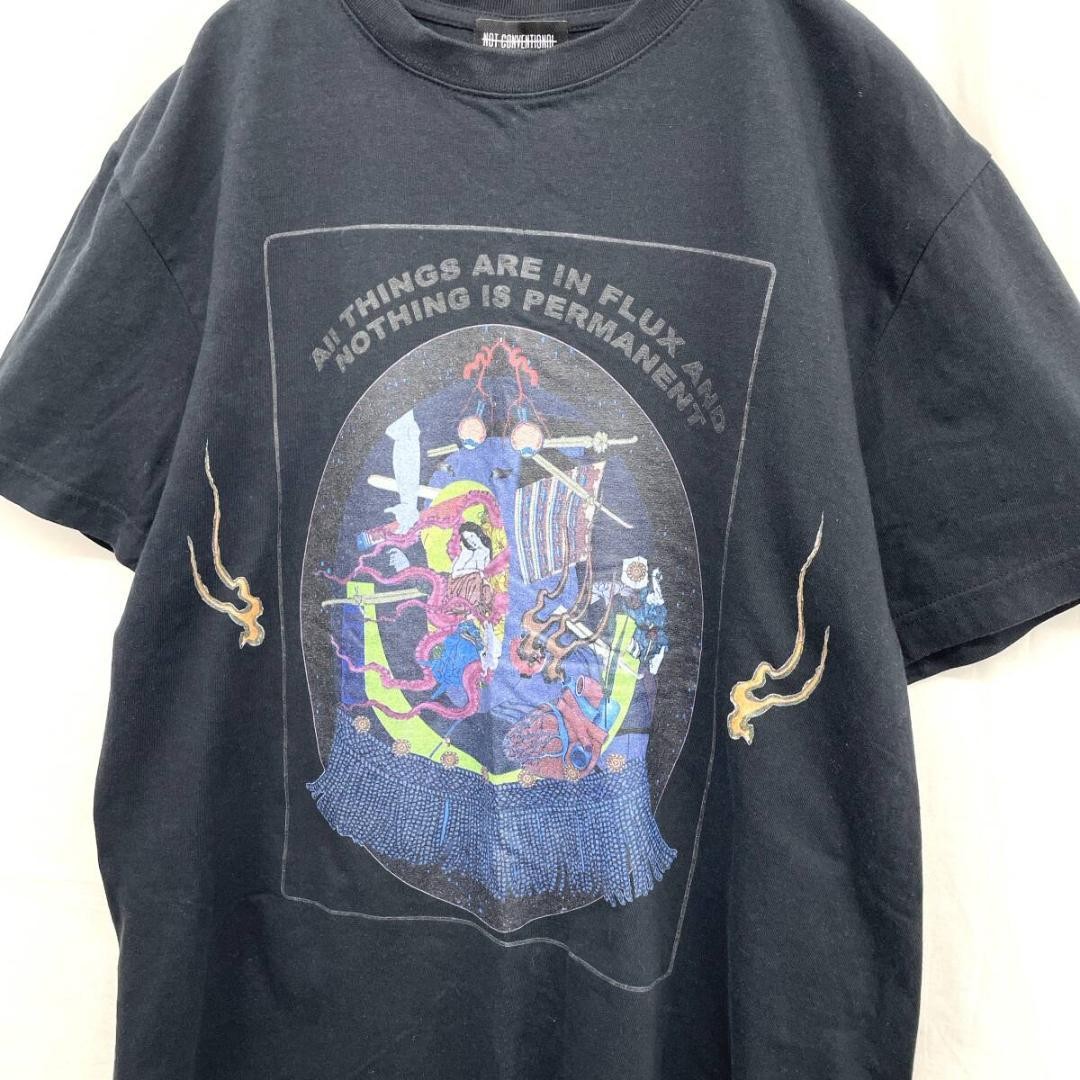 NOT CONVENTIONAL Graphic T-Shirt Black Free Size KZ9231 gallery