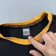 Marithe Francois Girbaud Shirt Mens 4XL Black Yellow Long Sleeve Graphic Logo