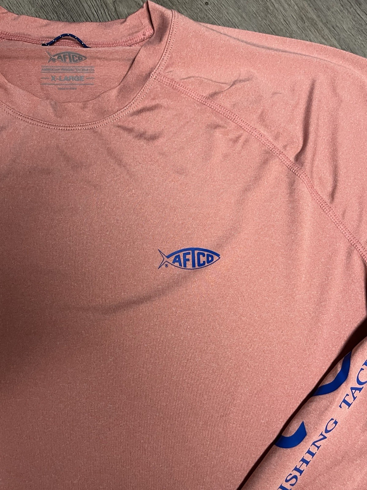 AFTCO Samurai 2 Performance Fishing Shirt in a coral pink color Size XL gallery