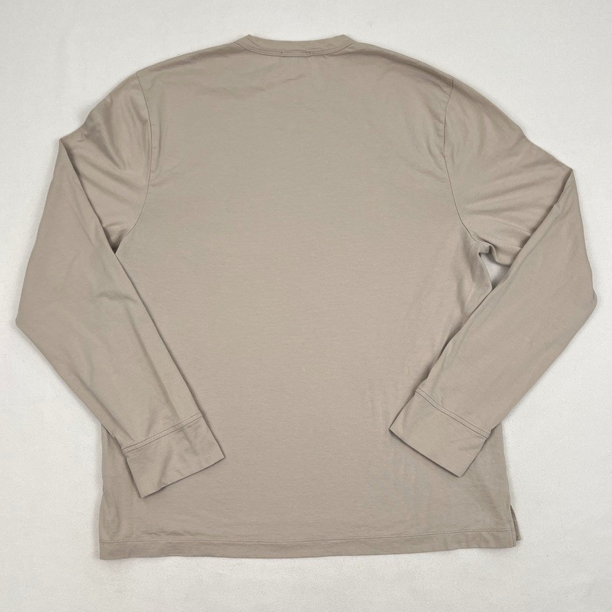 James Perse Men XL (4) Beige Long Sleeve Pocket Cotton Crew Casual Made in Japan gallery
