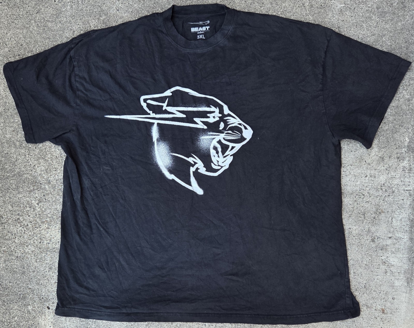 Mr. Beast Mens Graphic Black and White Short Sleeve T-Shirt Size 3XL gallery
