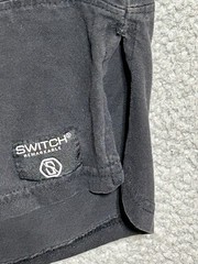 Switch Remarkable Razor Cut Skippered Shirt Mens XL Black With Gold Splatter