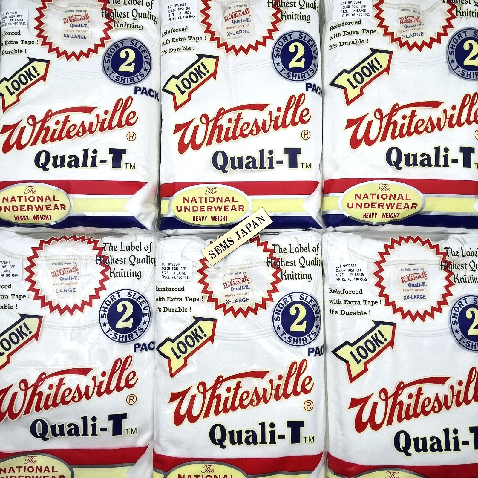 WHITESVILLE 2-PACK T-SHIRT WV73544 White Black Toyo Enterprise MADE IN JAPAN gallery