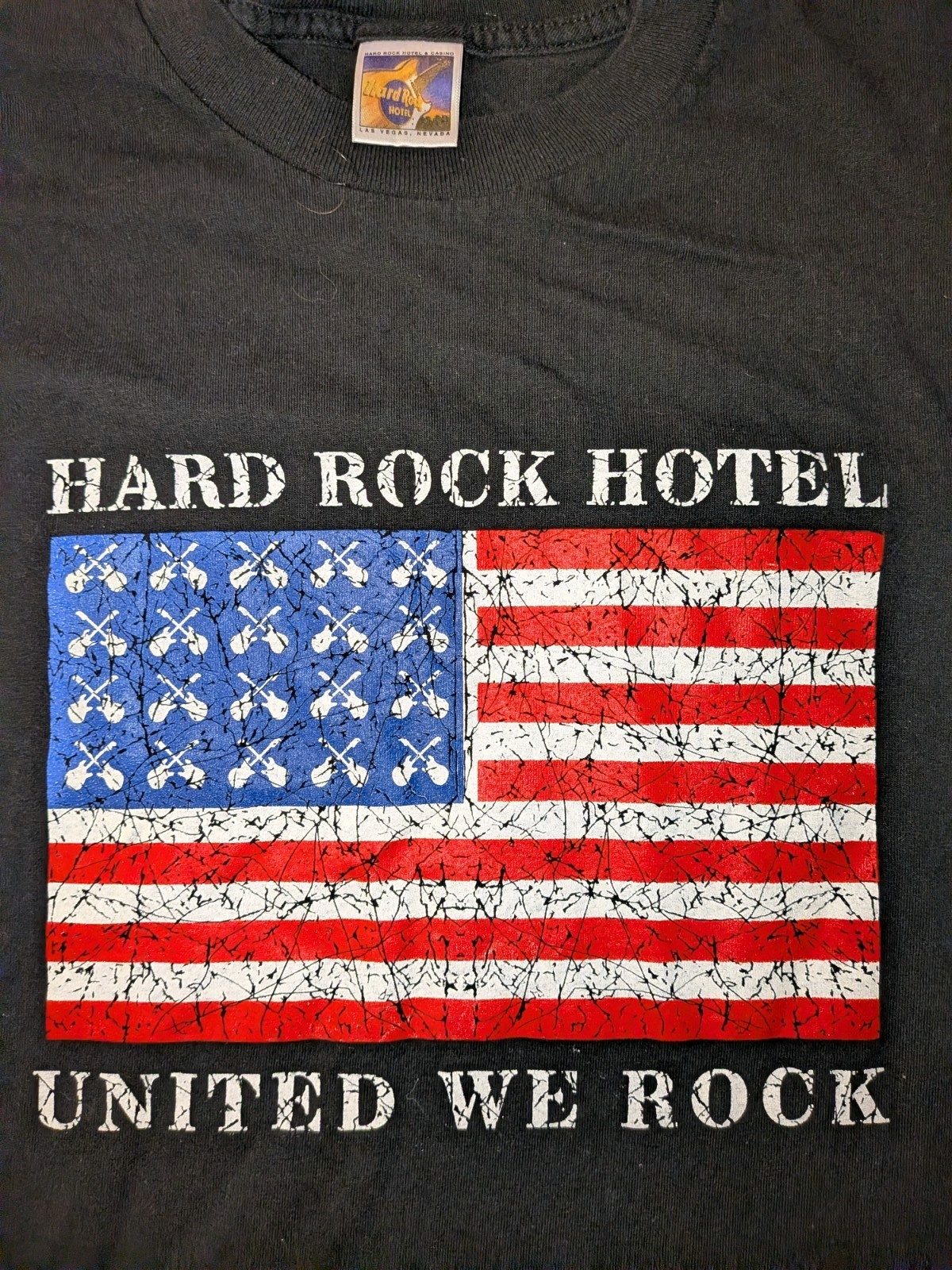 Vintage Hard Rock Hotel Las Vegas Long Sleeve T Shirt Mens Large USA Flag gallery