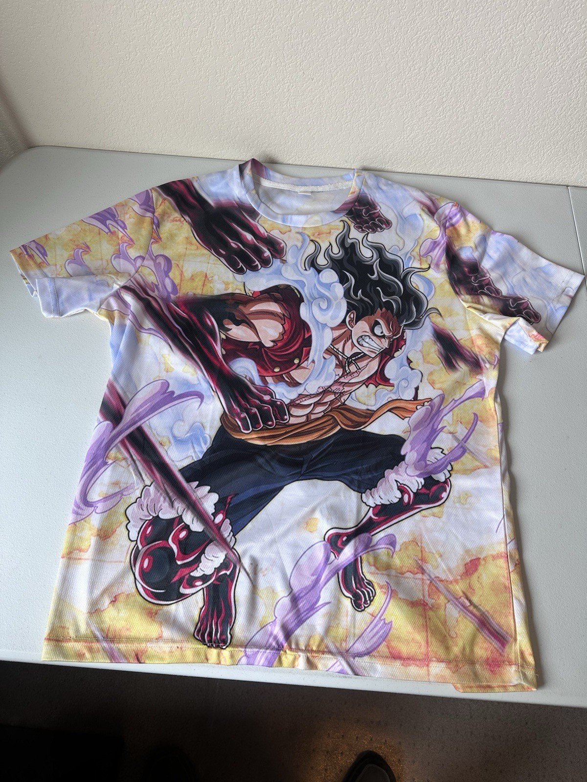 Anime Manga Series Monkey D. Luffy AOP Graphic 3-D T- Shirt Size L Snakeman