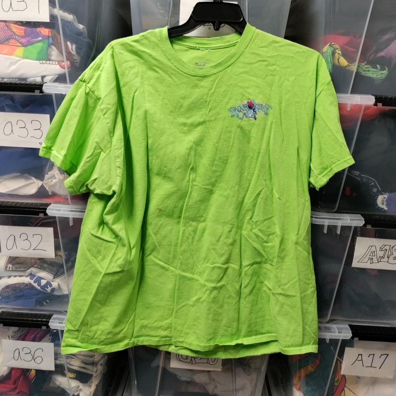 vintage rainforest cafe shirt Disney The Waters Fine Tee Green Wear 2xl A257 gallery