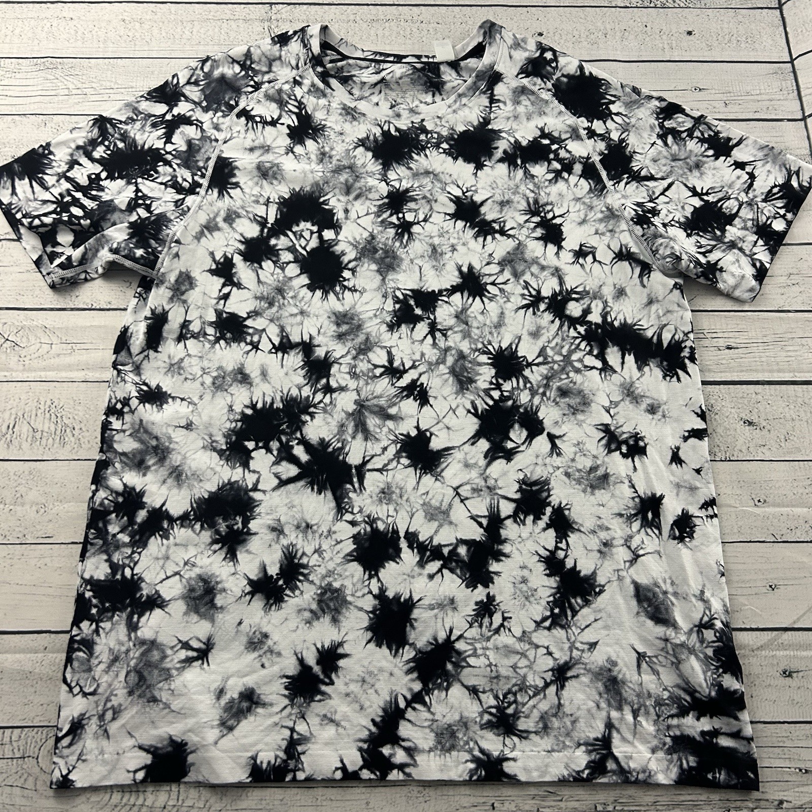Zella Pigment Dyed Short Sleeve T Shirt Men's XL Black Gray White gallery