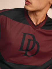 Marvel Daredevil Oversized Jersey Graphic Printed Breathable Lightweight T-shirt