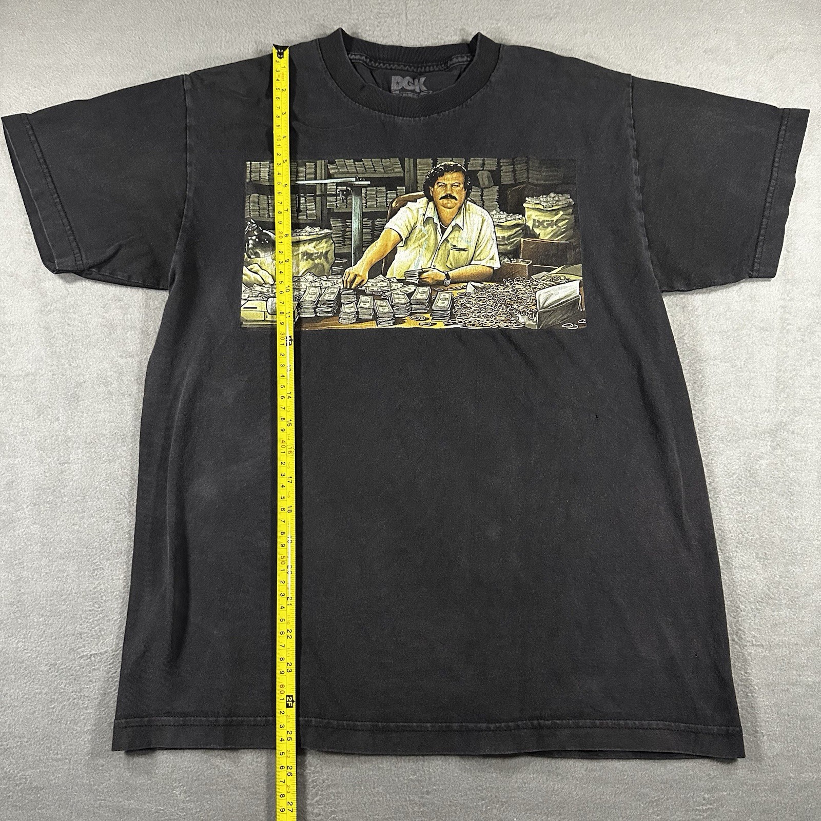 DGK Pablo Escobar Short Sleeve Graphic Crew Neck Shirt Mens Size Medium M Black gallery