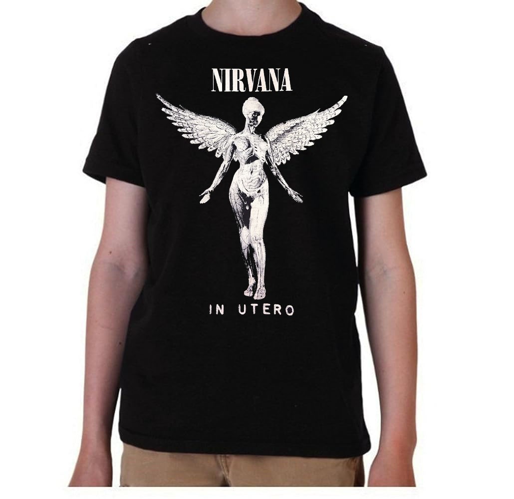 Nirvana in Utero Punk Rock Band Youth’s Black T-Shirt