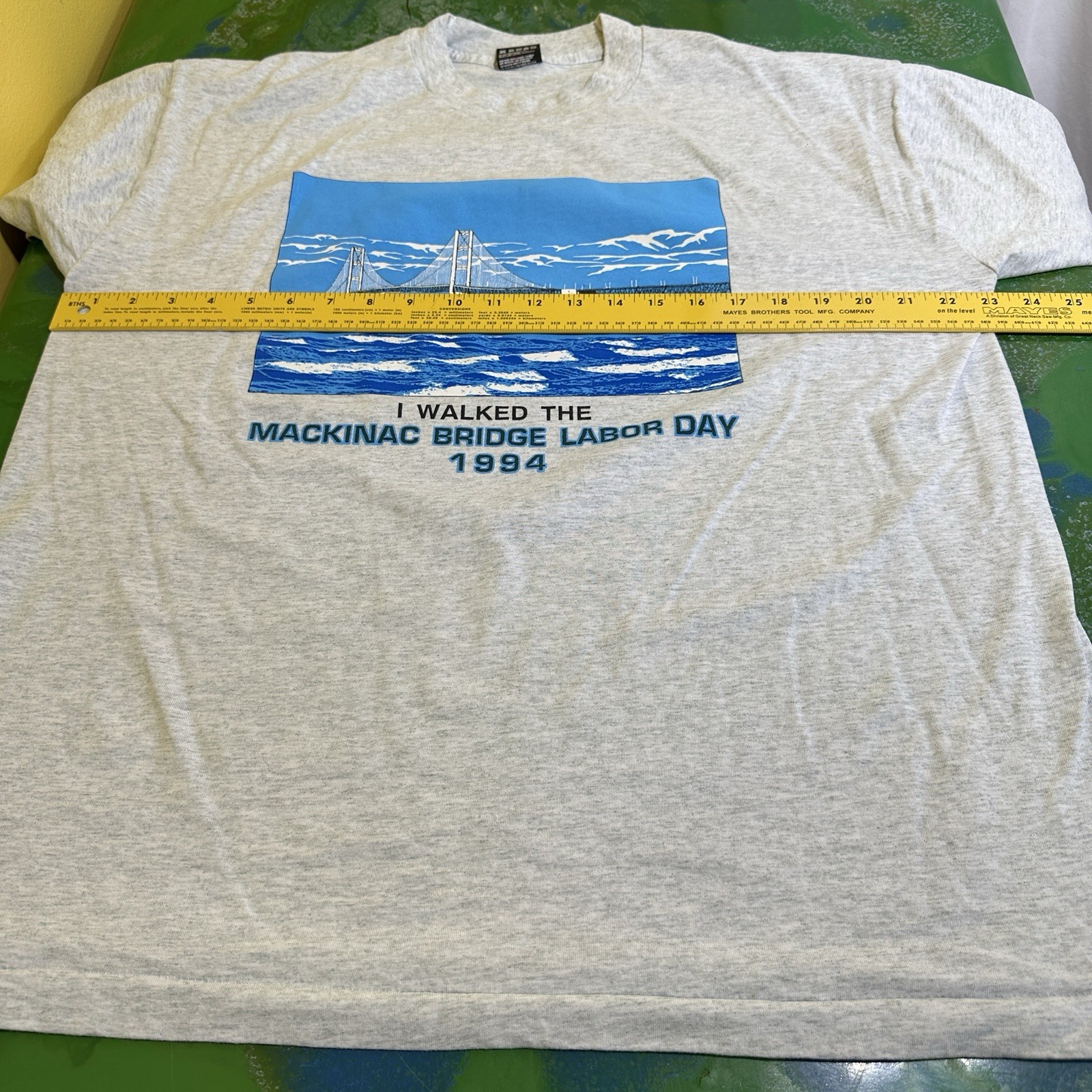 Vintage Single Stitch I Walked the Mackinac Bridge Labor Day 1994 XL T-Shirt Mi. gallery