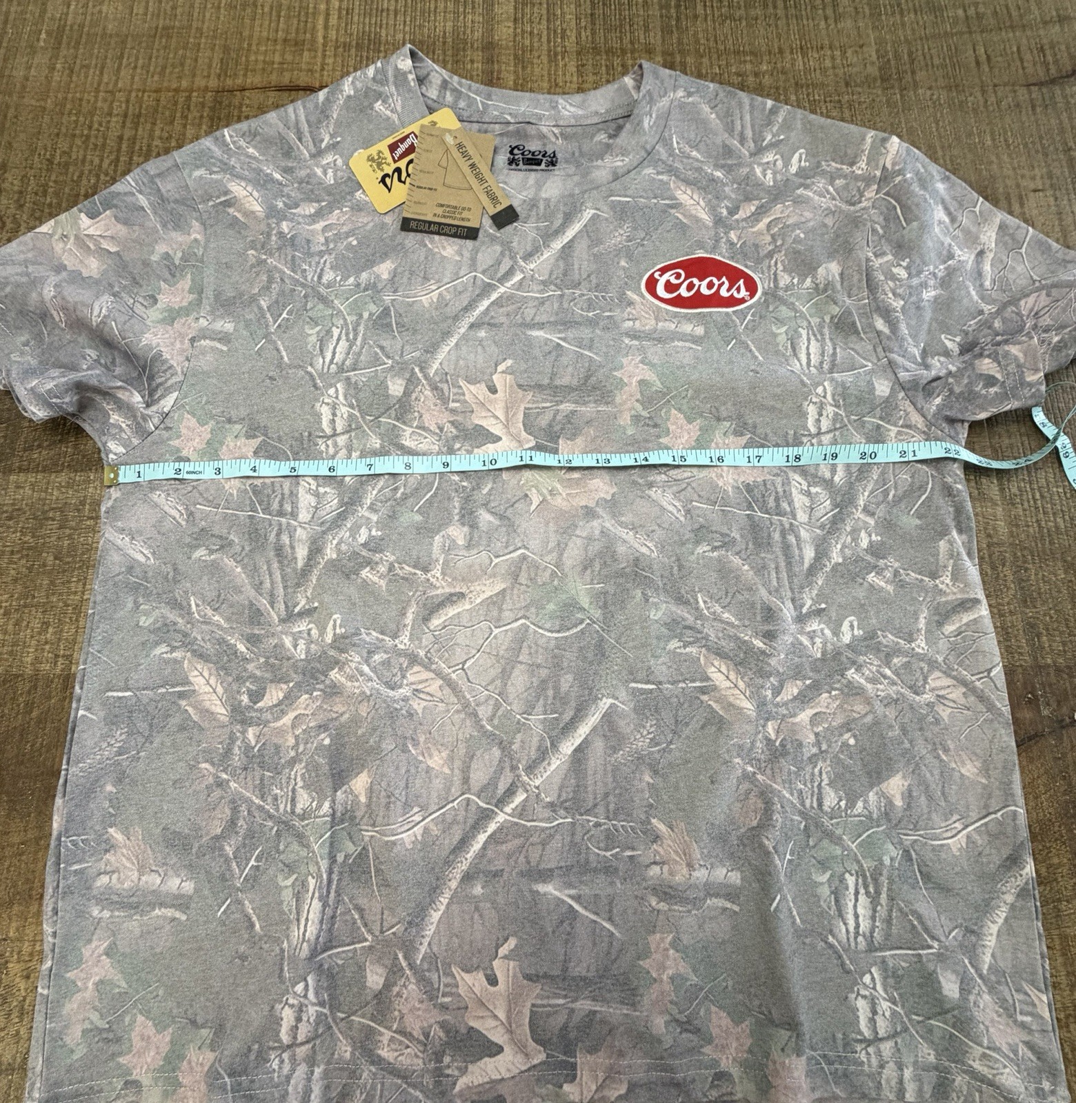 Coors Banquet Logo Camo Gray Short Sleeve Crew Neck T-Shirt Men's L gallery